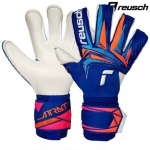 reusch attrakt duo evolution sharp blue / white / shocking orange
